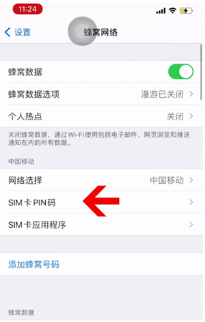 阿拉尔苹果14维修网分享如何给iPhone14的SIM卡设置密码 