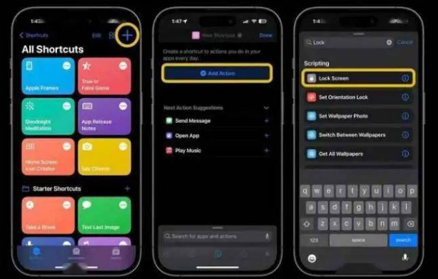 阿拉尔苹果14锁屏维修店分享iPhone14升级iOS16.4后如何创建锁屏快捷方式 